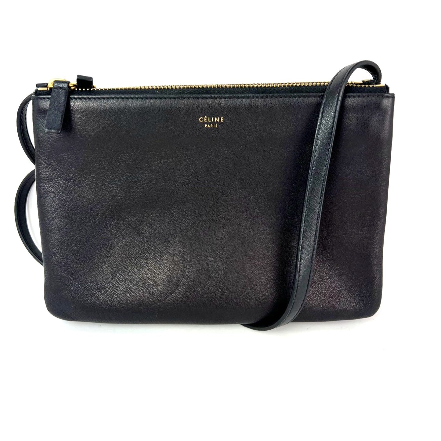 
                  
                    Celine Smooth Lambskin Small Trio Crossbody Black Bag
                  
                