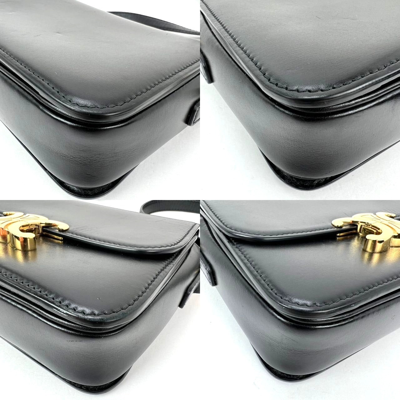 
                  
                    Celine Teen Triomphe Shiny Calfskin Black Shoulder Bag
                  
                