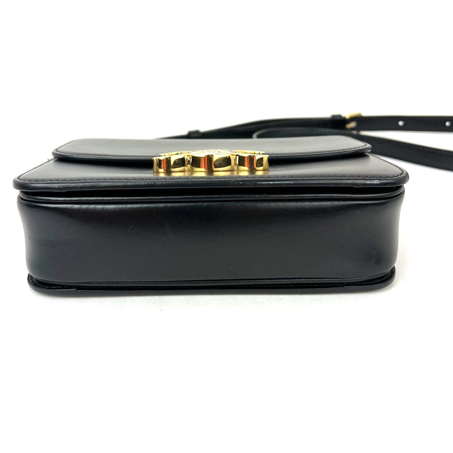 
                  
                    Celine Teen Triomphe Shiny Calfskin Black Shoulder Bag
                  
                