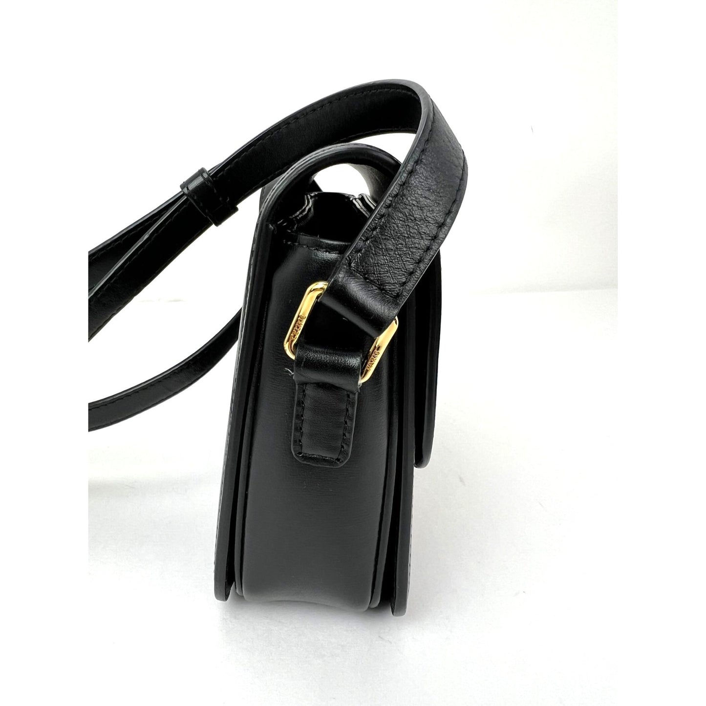 
                  
                    Celine Teen Triomphe Shiny Calfskin Black Shoulder Bag
                  
                