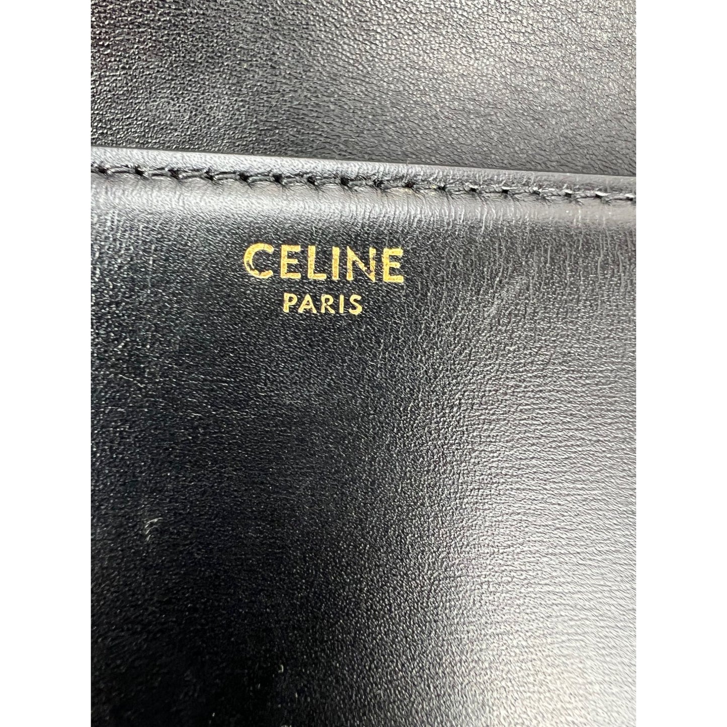 
                  
                    Celine Teen Triomphe Shiny Calfskin Black Shoulder Bag
                  
                