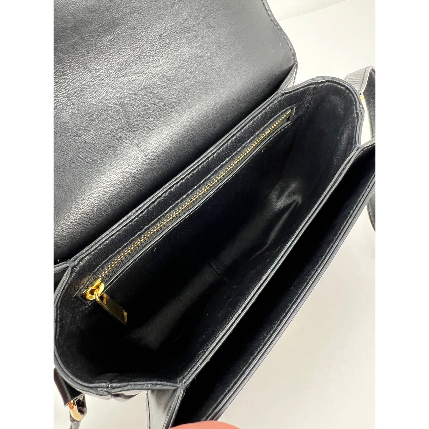 
                  
                    Celine Teen Triomphe Shiny Calfskin Black Shoulder Bag
                  
                