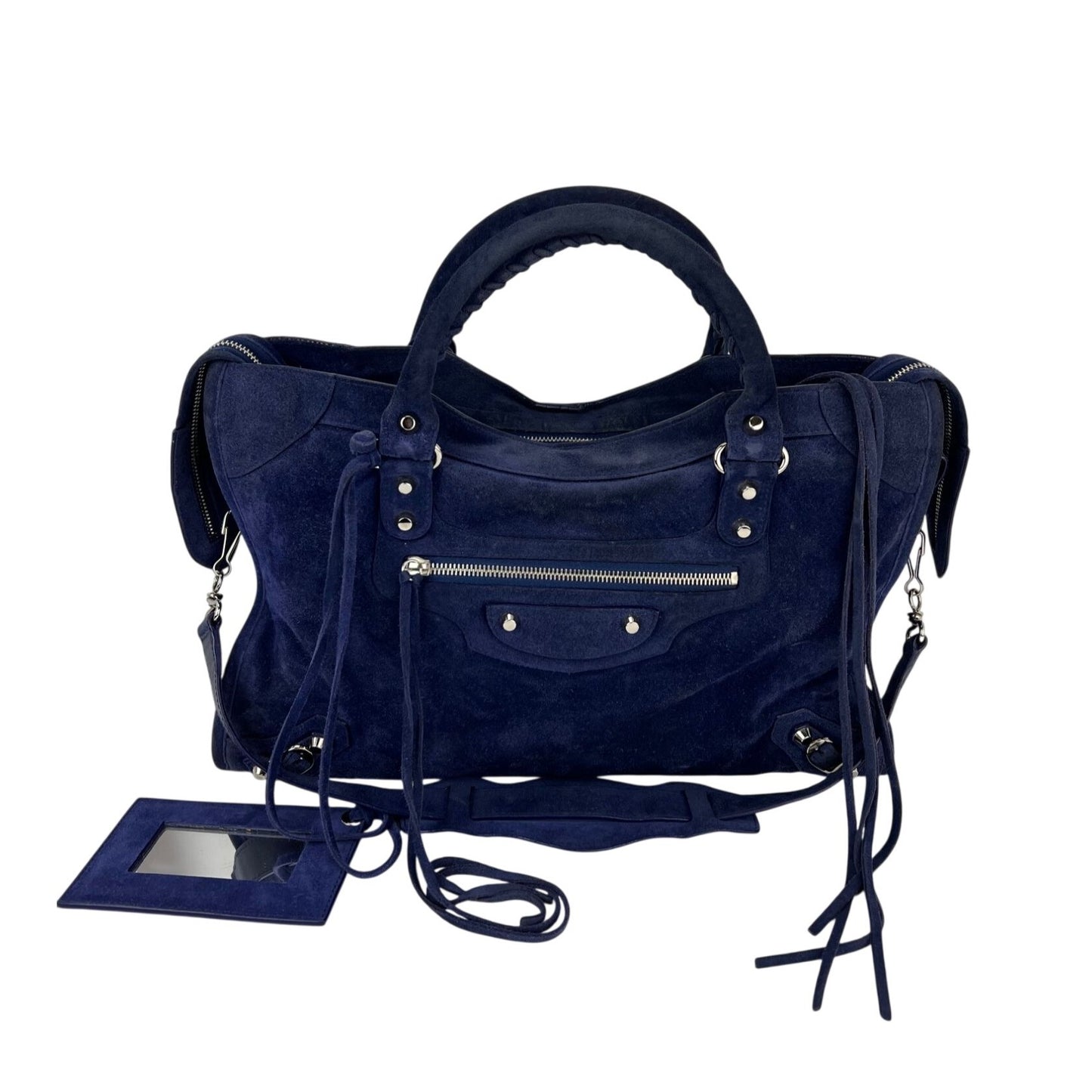 
                  
                    Balenciaga City Blue Suede Medium Shoulder Bag
                  
                