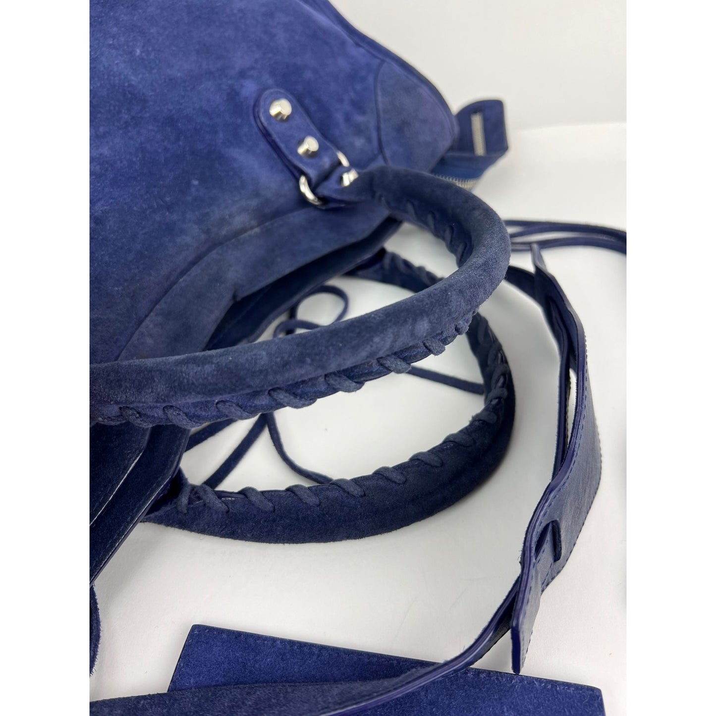 
                  
                    Balenciaga City Blue Suede Medium Shoulder Bag
                  
                