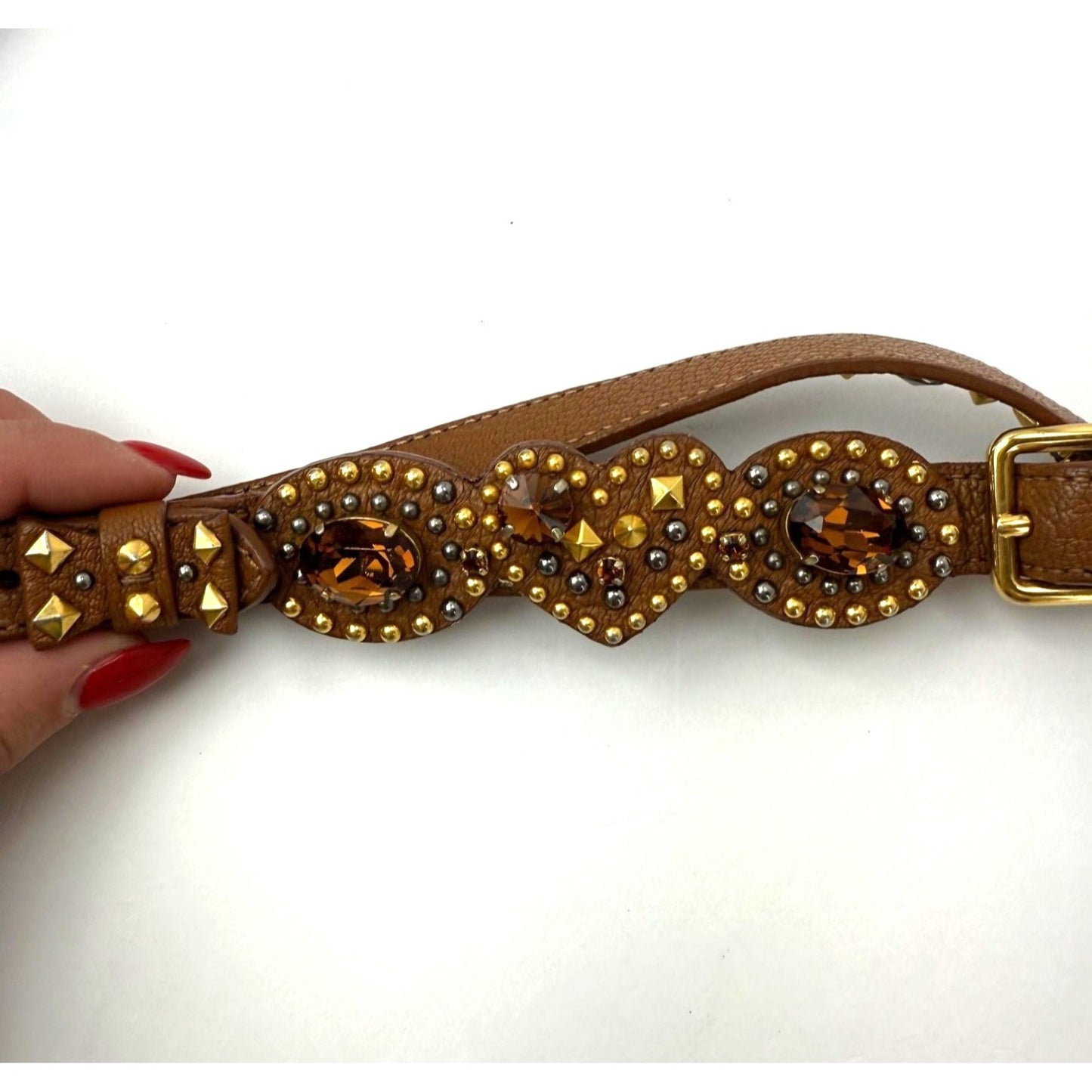 
                  
                    Miu Miu Madres Brown Leather Crystals Crossbody
                  
                