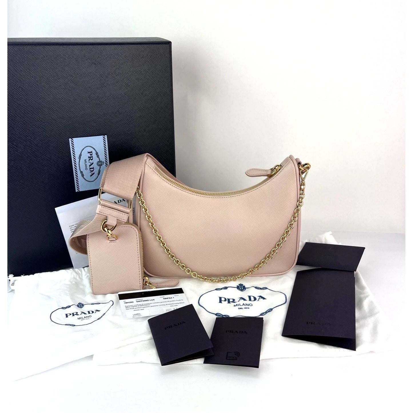 
                  
                    Prada Re edition 2005 Saffiano Beige Leather Crossbody Shoulder Bag
                  
                