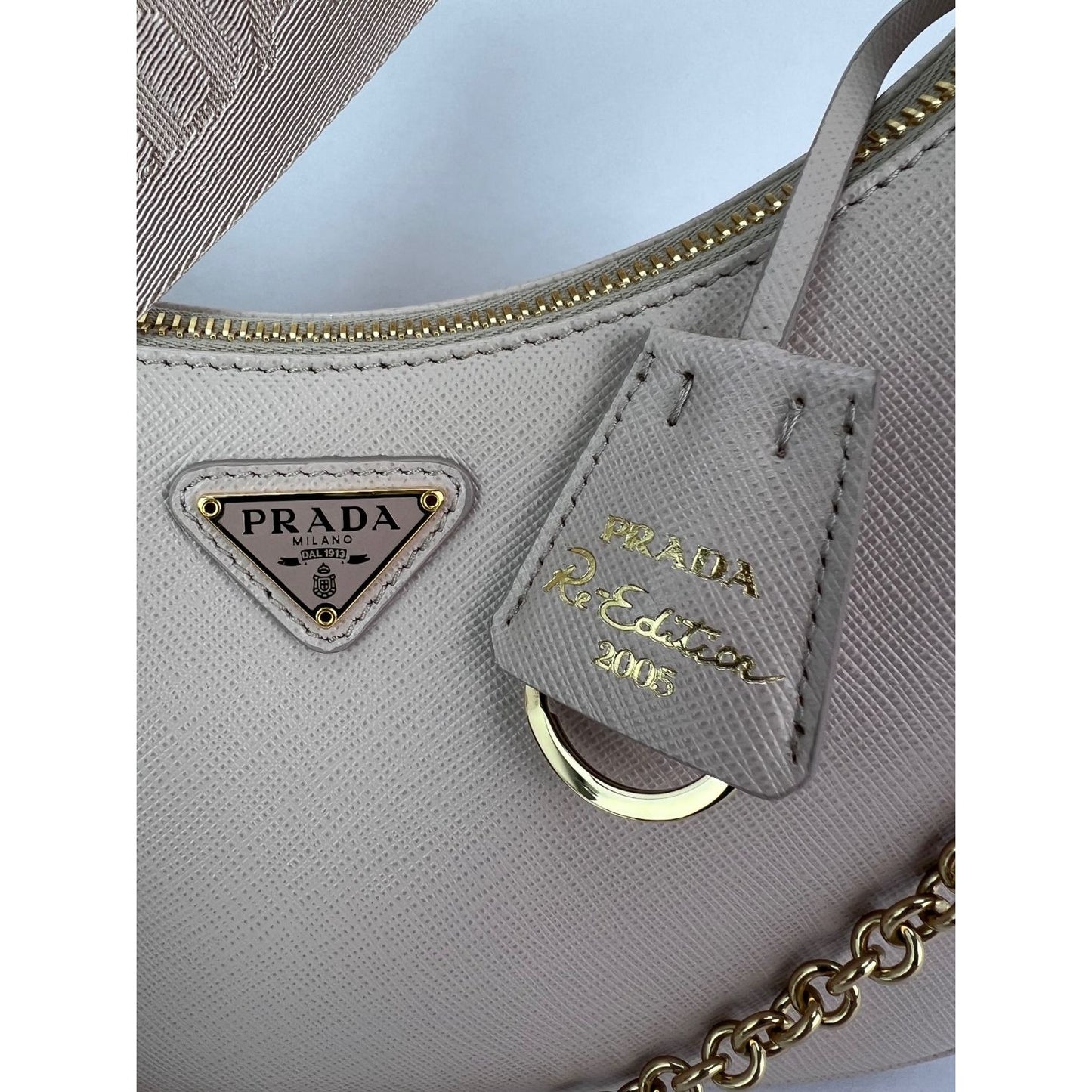 
                  
                    Prada Re edition 2005 Saffiano Beige Leather Crossbody Shoulder Bag
                  
                