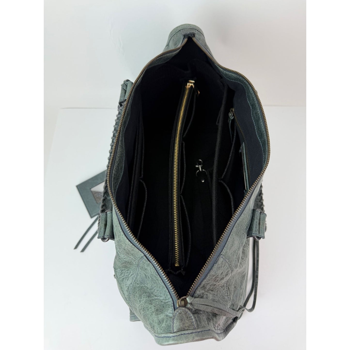 
                  
                    Balenciaga City Work Tote Dark Green Leather Bag
                  
                