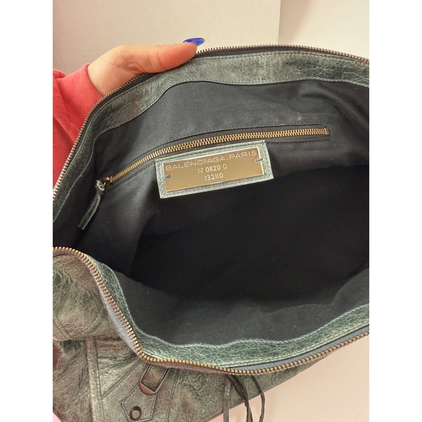 
                  
                    Balenciaga City Work Tote Dark Green Leather Bag
                  
                