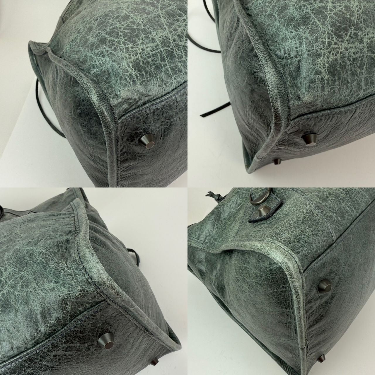 
                  
                    Balenciaga City Work Tote Dark Green Leather Bag
                  
                