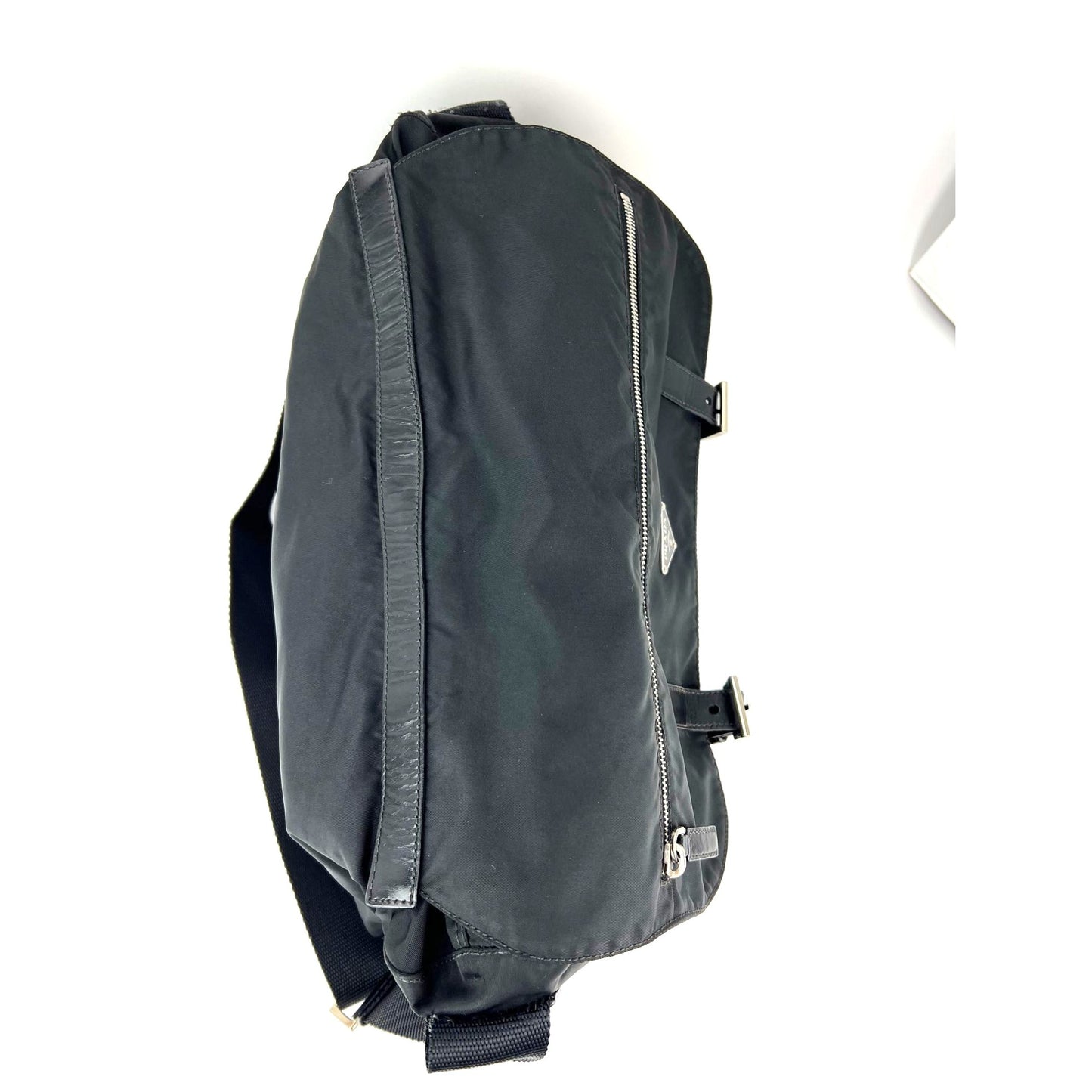 
                  
                    Prada Tessuto Nylon Double Buckle Black Messenger Bag
                  
                