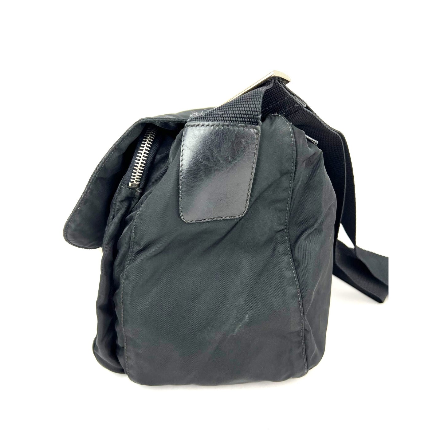 
                  
                    Prada Tessuto Nylon Double Buckle Black Messenger Bag
                  
                