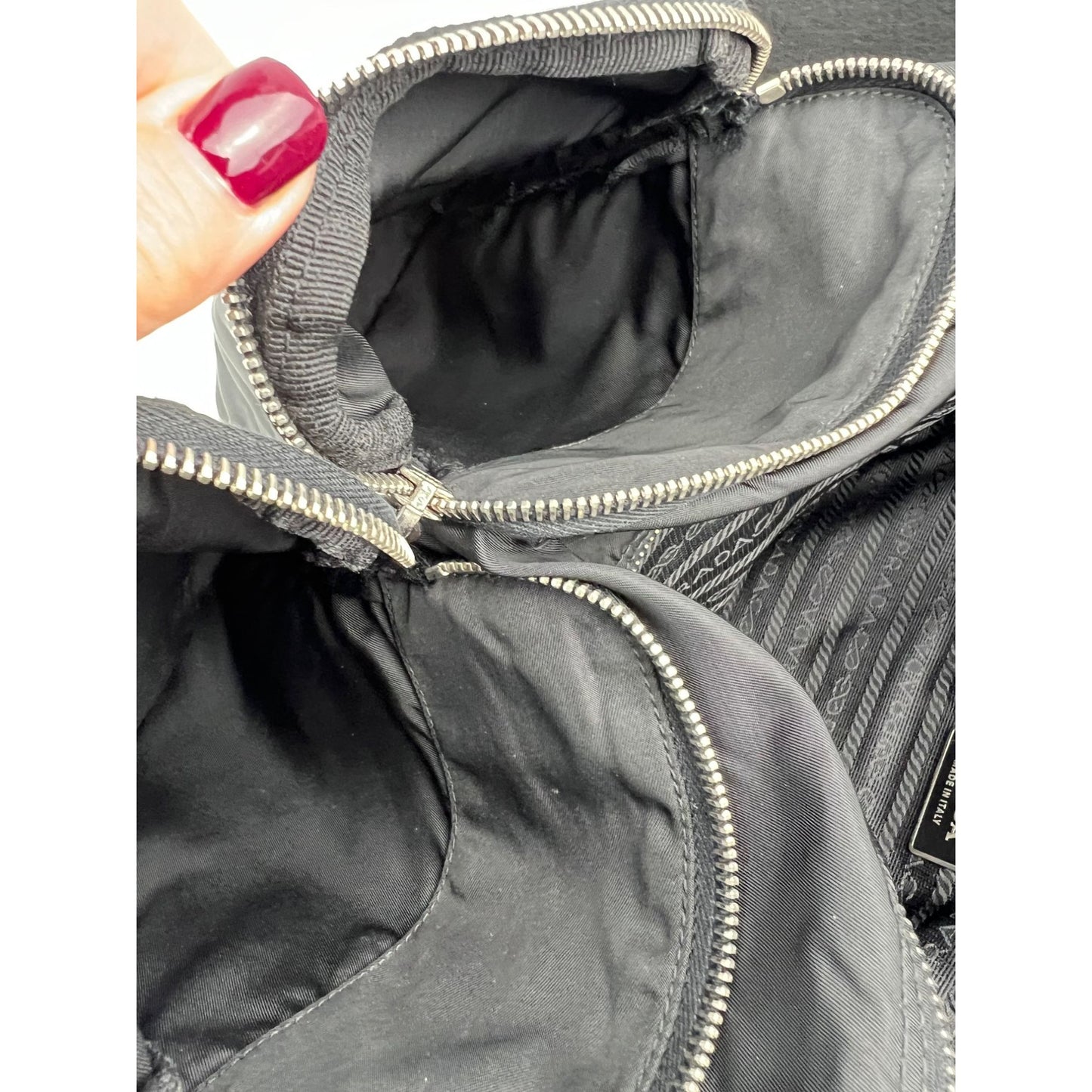 
                  
                    Prada Tessuto Nylon Double Buckle Black Messenger Bag
                  
                