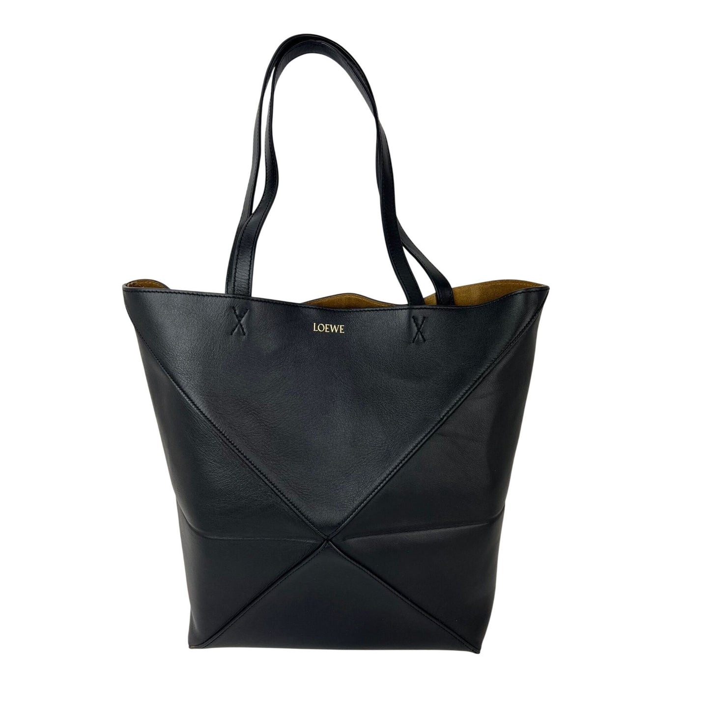
                  
                    Loewe Shiny Calfskin Medium Puzzle Fold Black Tote Bag
                  
                