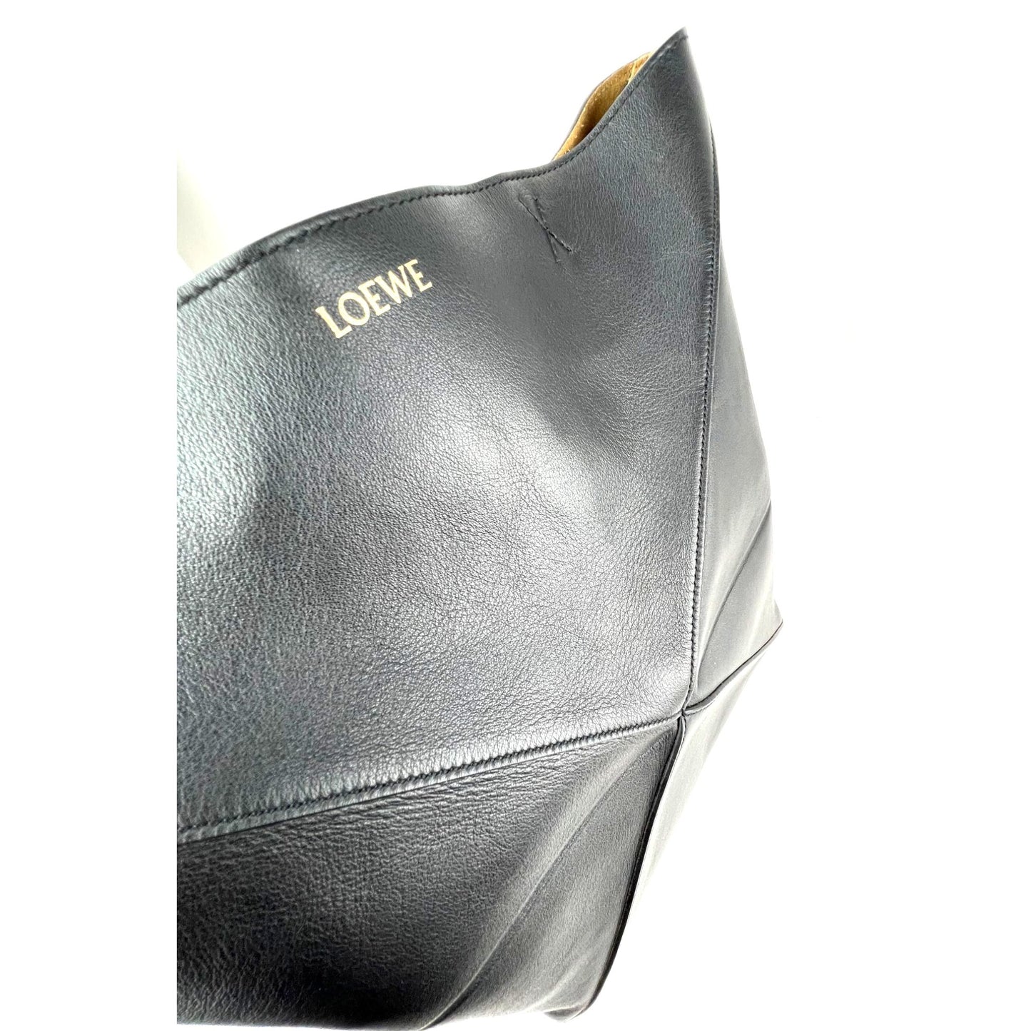 
                  
                    Loewe Shiny Calfskin Medium Puzzle Fold Black Tote Bag
                  
                