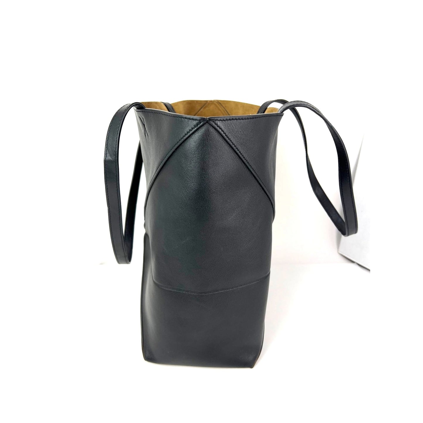 
                  
                    Loewe Shiny Calfskin Medium Puzzle Fold Black Tote Bag
                  
                