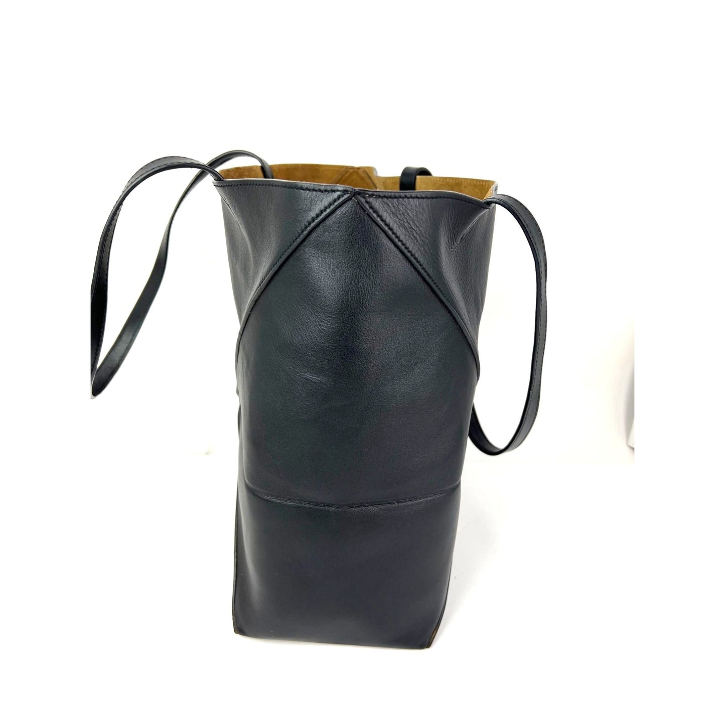
                  
                    Loewe Shiny Calfskin Medium Puzzle Fold Black Tote Bag
                  
                