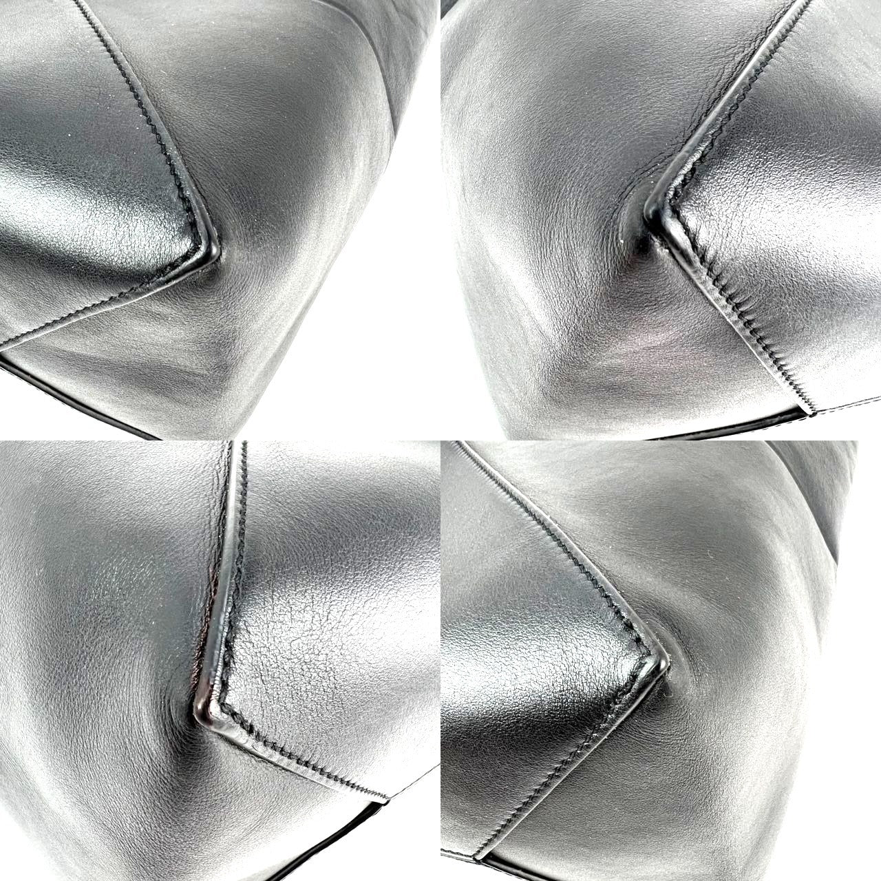 
                  
                    Loewe Shiny Calfskin Medium Puzzle Fold Black Tote Bag
                  
                