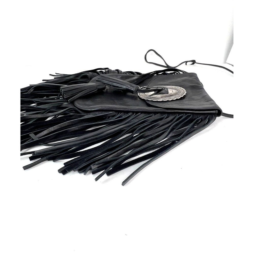 
                  
                    Saint Laurent Lambskin Anita Tassel Black Crossbody Bag
                  
                