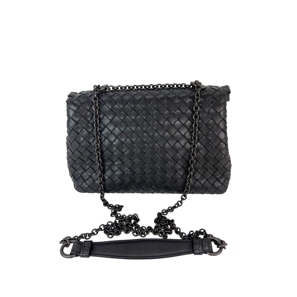 
                  
                    Bottega Veneta Nappa Intrecciato Small Olimpia Black Leather Crossbody Bag
                  
                