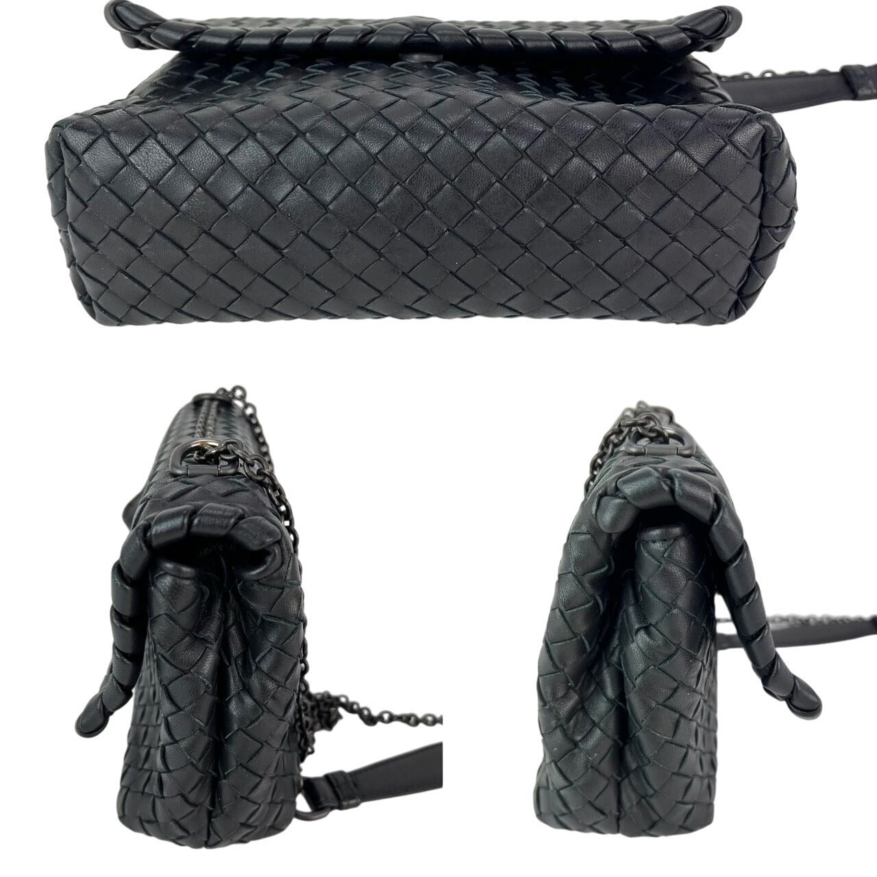 
                  
                    Bottega Veneta Nappa Intrecciato Small Olimpia Black Leather Crossbody Bag
                  
                