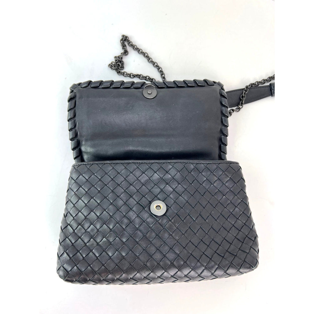 
                  
                    Bottega Veneta Nappa Intrecciato Small Olimpia Black Leather Crossbody Bag
                  
                