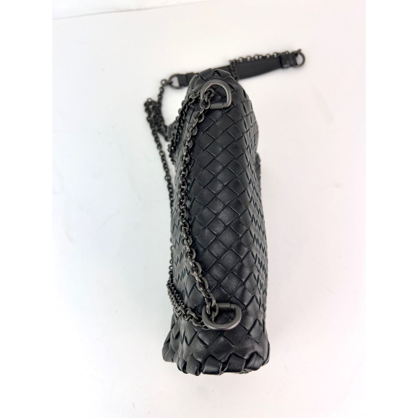 
                  
                    Bottega Veneta Nappa Intrecciato Small Olimpia Black Leather Crossbody Bag
                  
                