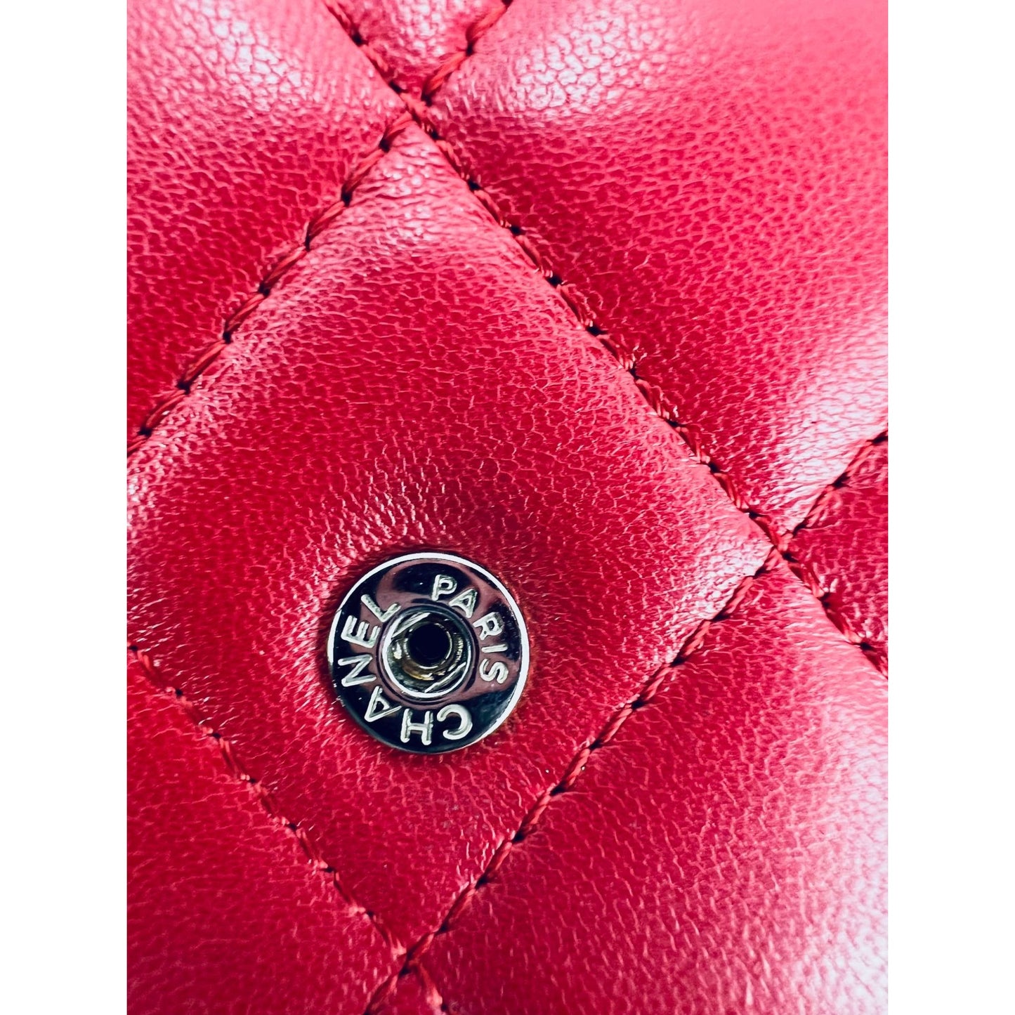 
                  
                    Chanel Lambskin Long Gusset Flap Red  Wallet Crossbody
                  
                