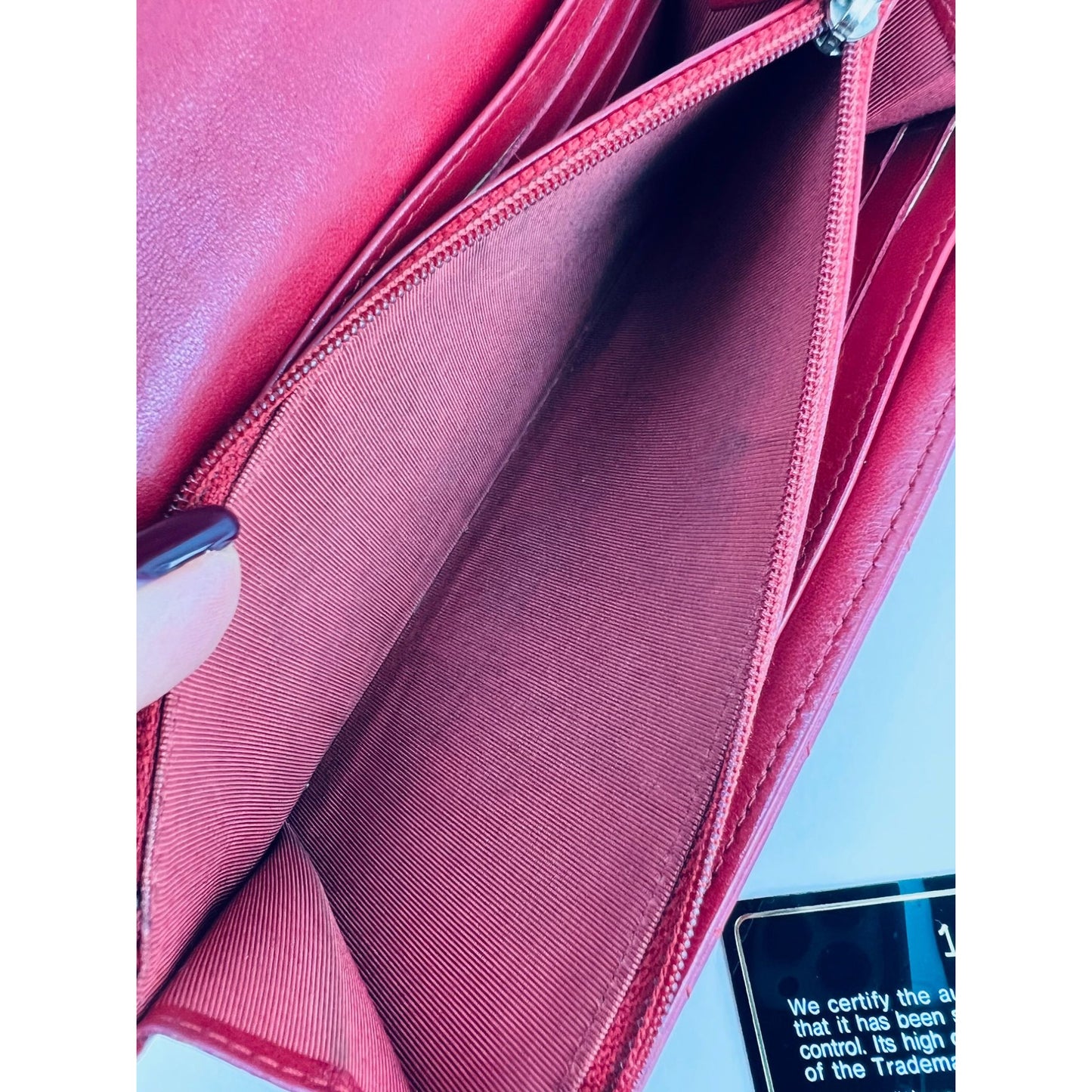 
                  
                    Chanel Lambskin Long Gusset Flap Red  Wallet Crossbody
                  
                