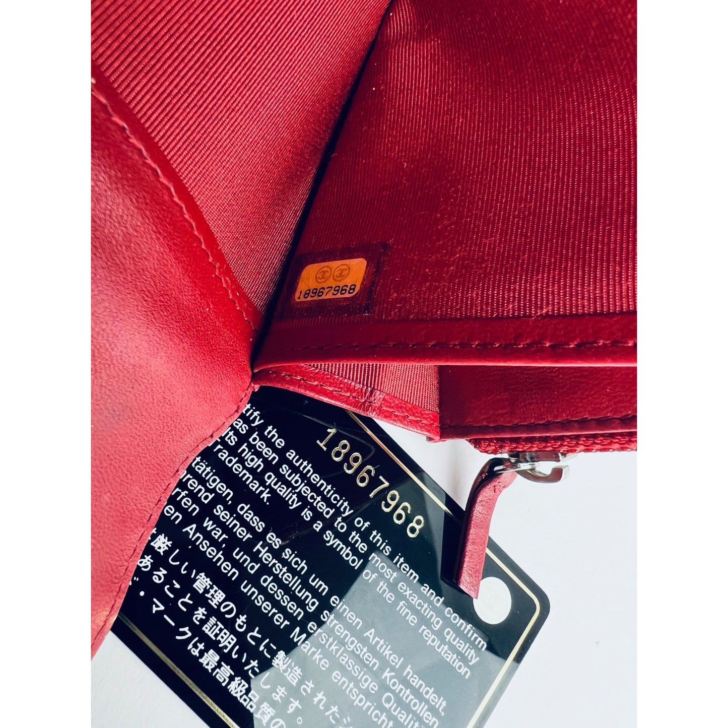 
                  
                    Chanel Lambskin Long Gusset Flap Red  Wallet Crossbody
                  
                