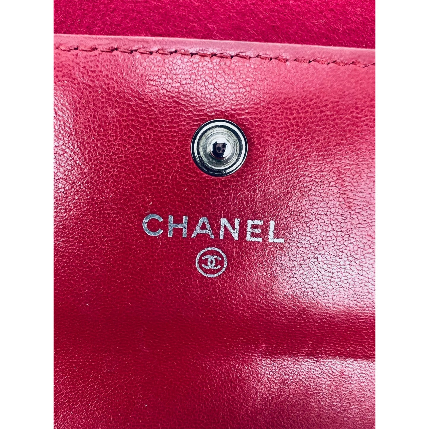 
                  
                    Chanel Lambskin Long Gusset Flap Red  Wallet Crossbody
                  
                