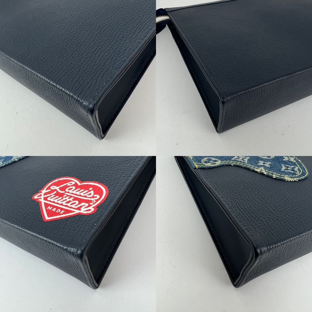 
                  
                    Louis Vuitton X Nigo Taurillon Denim Drip Pochette Voyage MM Crossbody Clutch Bag
                  
                