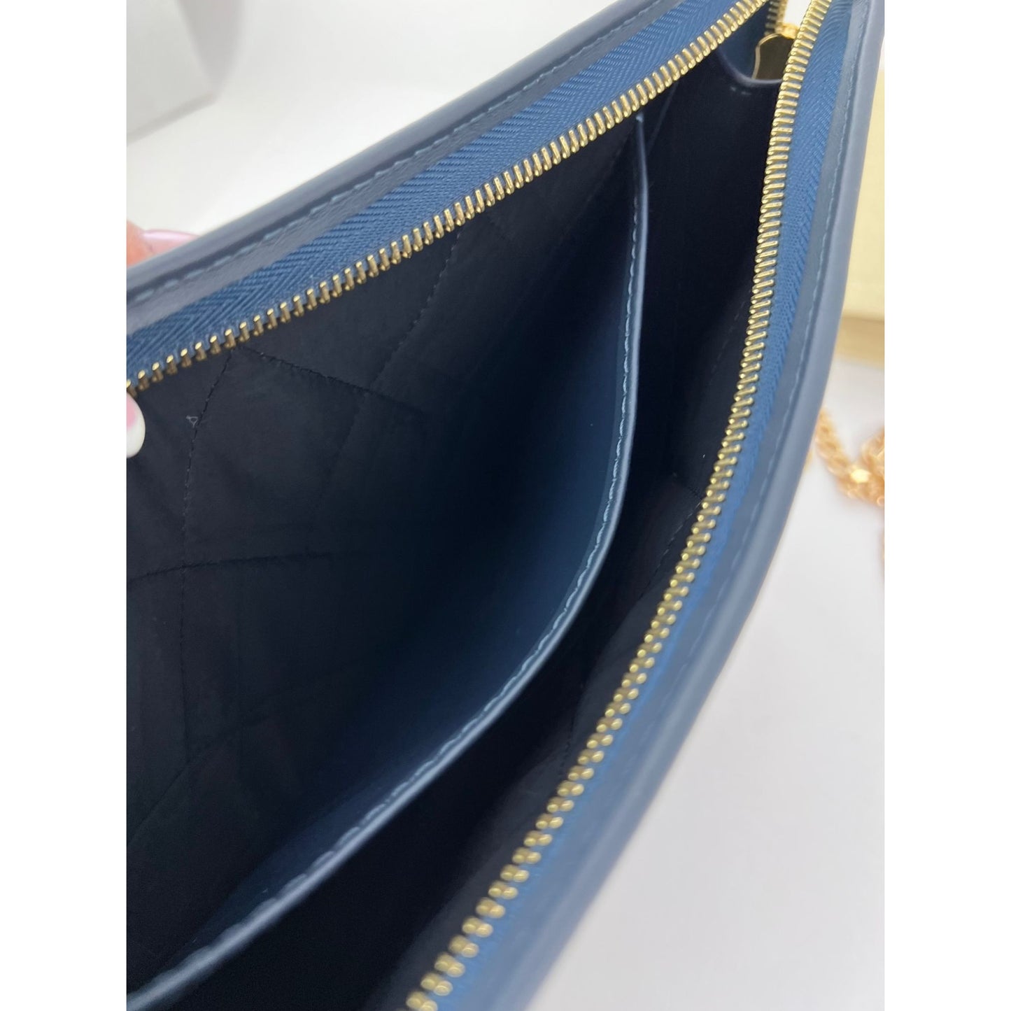 
                  
                    Louis Vuitton X Nigo Taurillon Denim Drip Pochette Voyage MM Crossbody Clutch Bag
                  
                