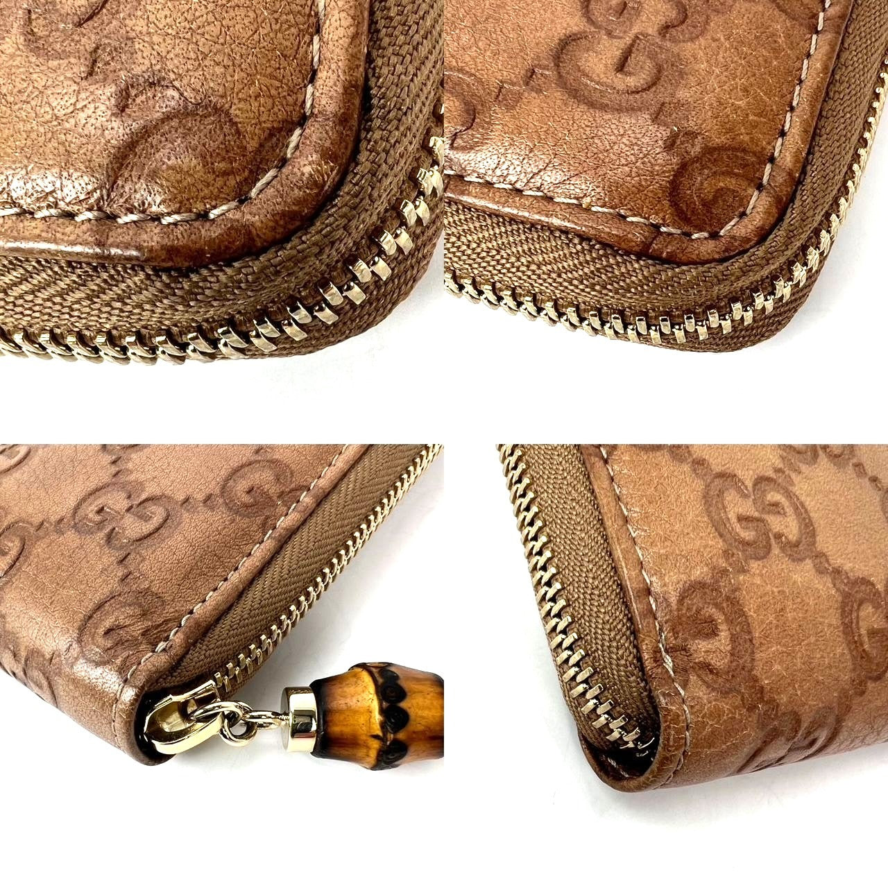 
                  
                    Gucci GG Guccisima Leather Bamboo Tassel Zippy Wallet Clutch
                  
                