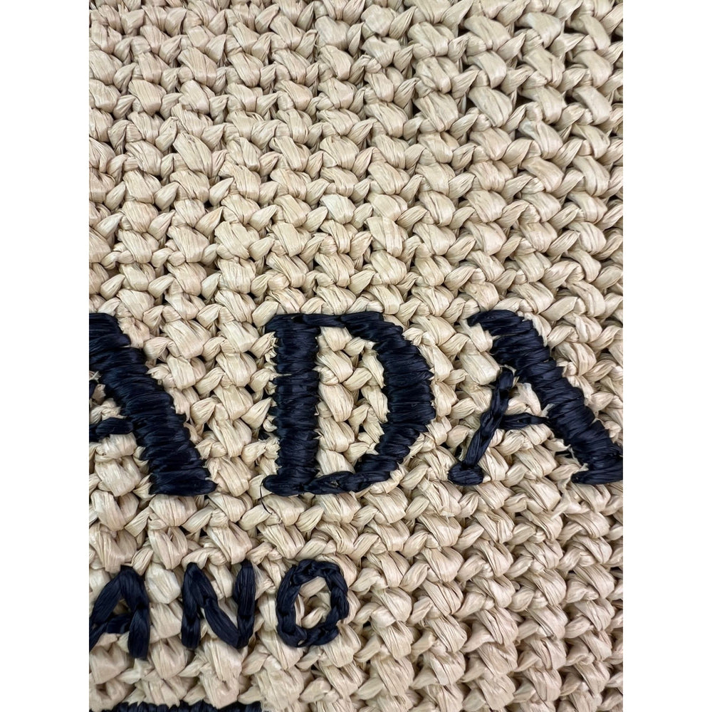 
                  
                    Prada Yarn Raffia Effect Crochet Embroidered Naturale Tote Bag
                  
                