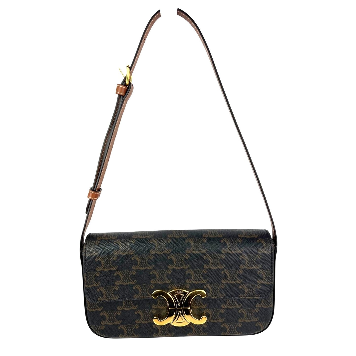 
                  
                    Celine triomphe Claude Brown Canvas Shoulder Bag
                  
                