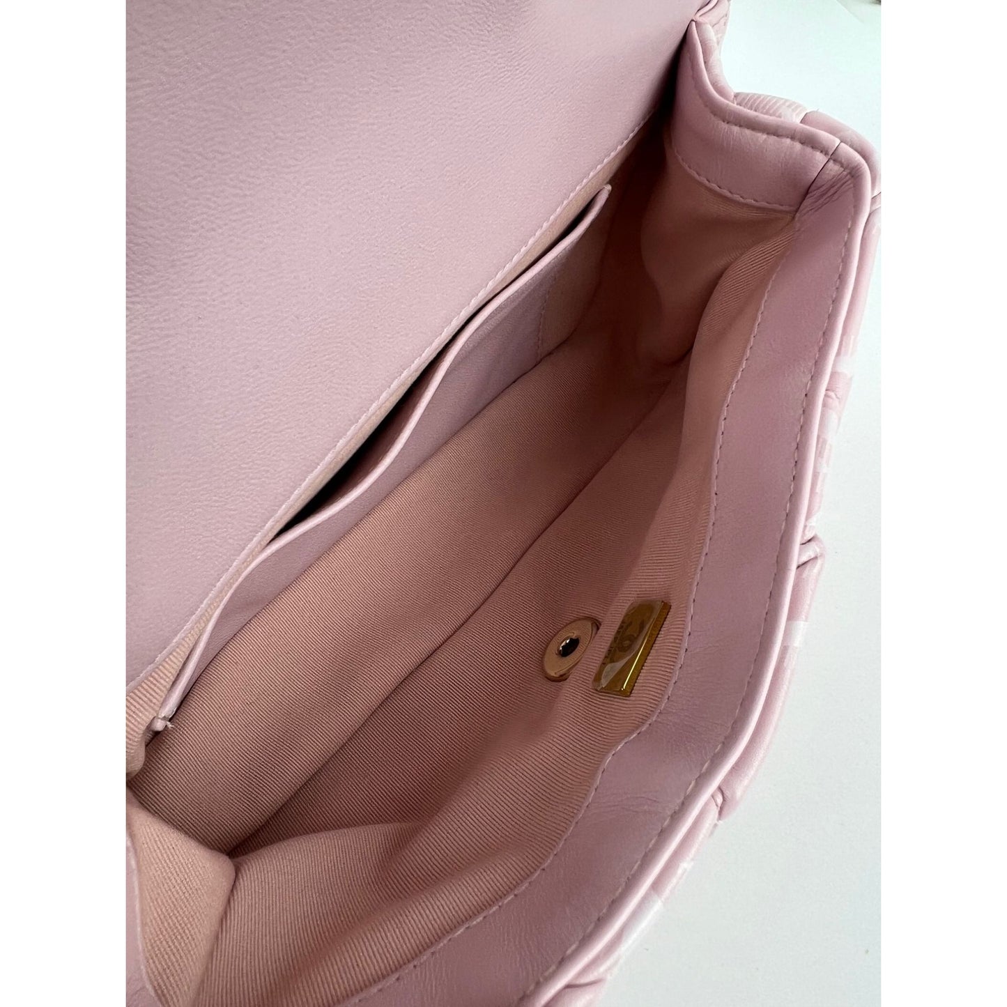 
                  
                    Chanel Printed Calfskin Quilted Medium Puffy Bubbly CC Pink Flap Bag
                  
                