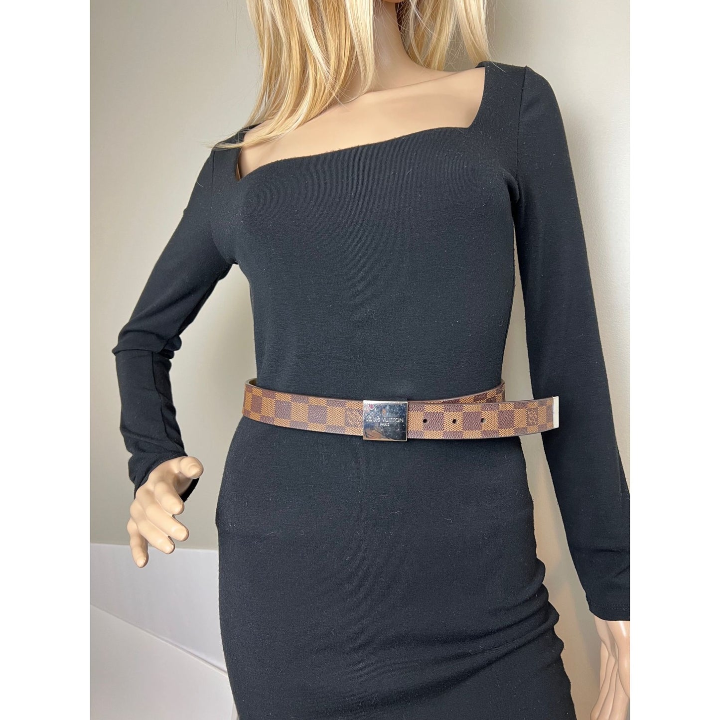 
                  
                    Louis Vuitton LV Inventeur Brown Damier Ebene Men's Belt 75/30
                  
                