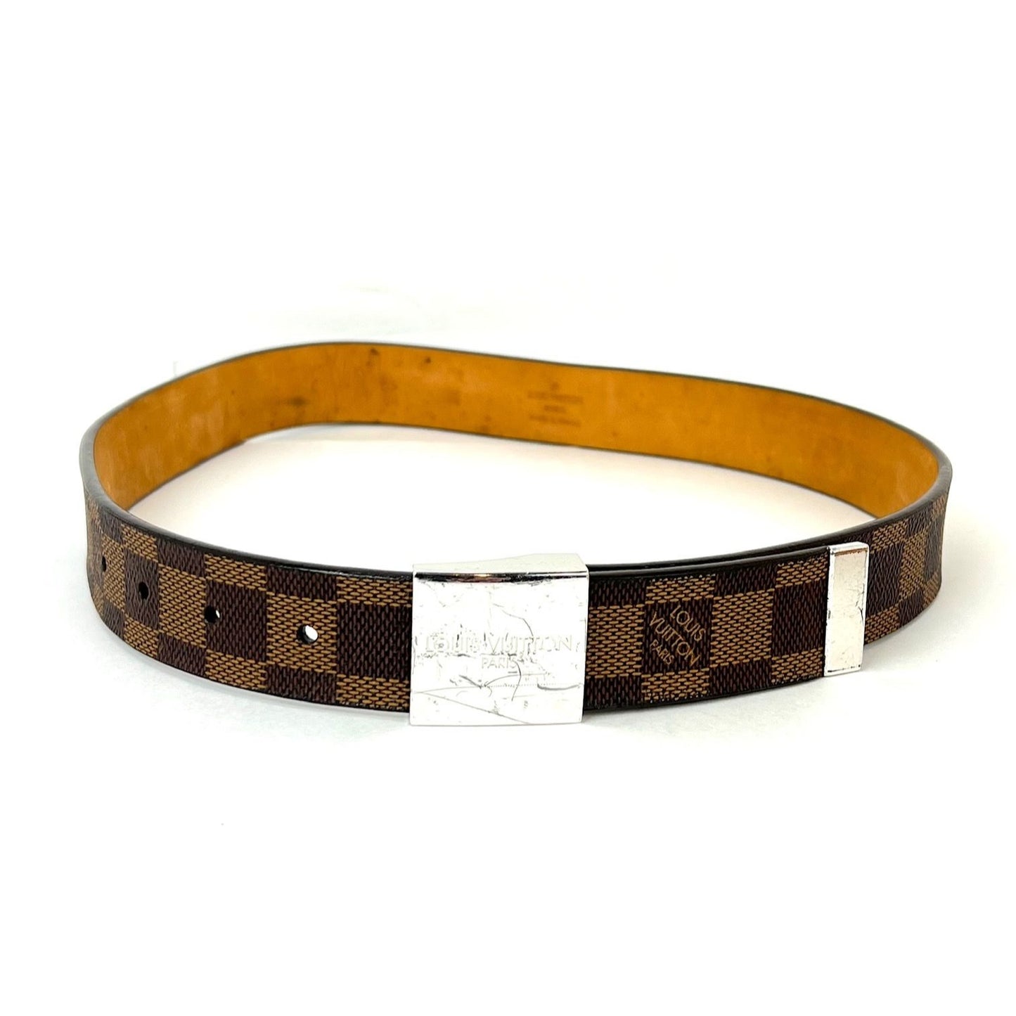 
                  
                    Louis Vuitton LV Inventeur Brown Damier Ebene Men's Belt 75/30
                  
                