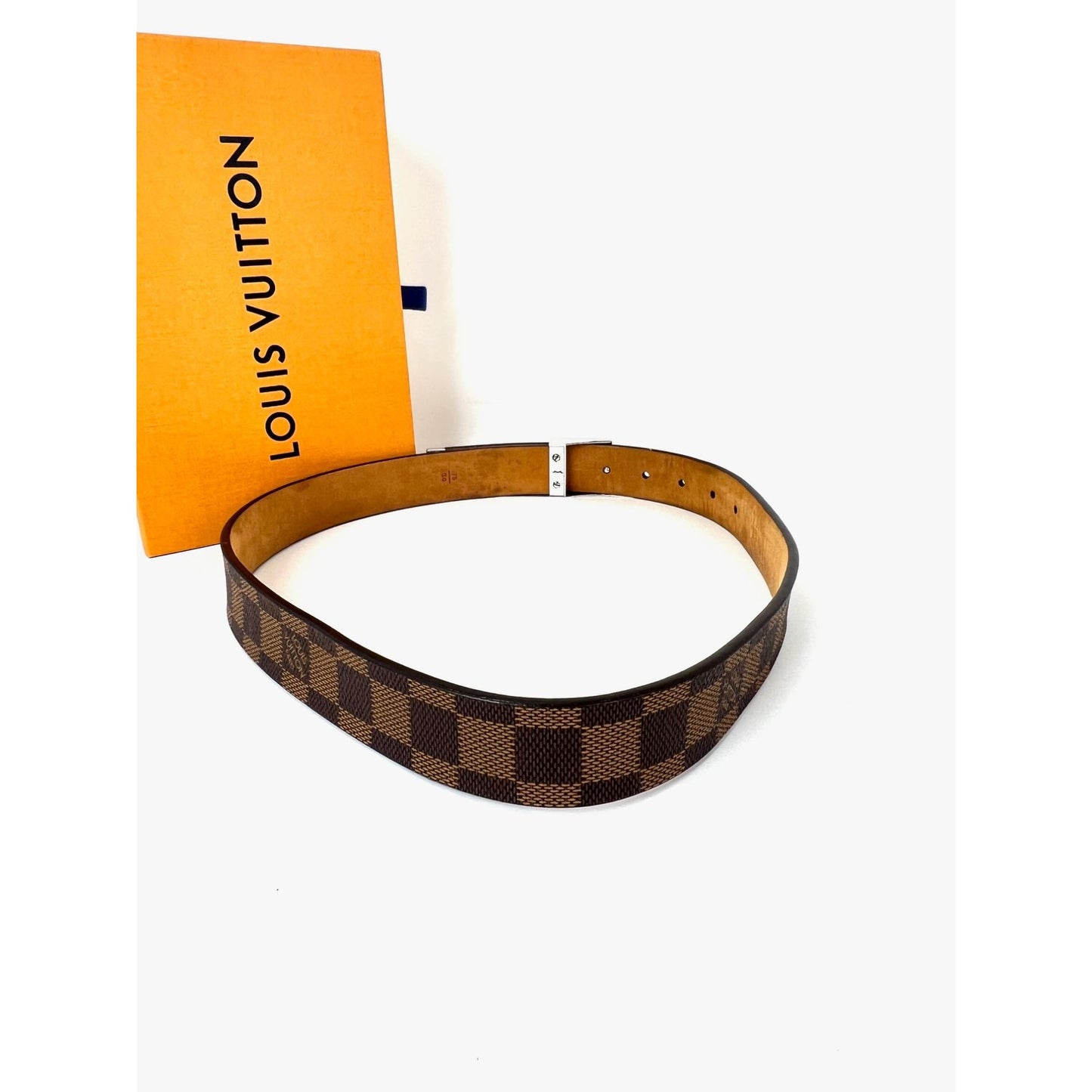 
                  
                    Louis Vuitton LV Inventeur Brown Damier Ebene Men's Belt 75/30
                  
                