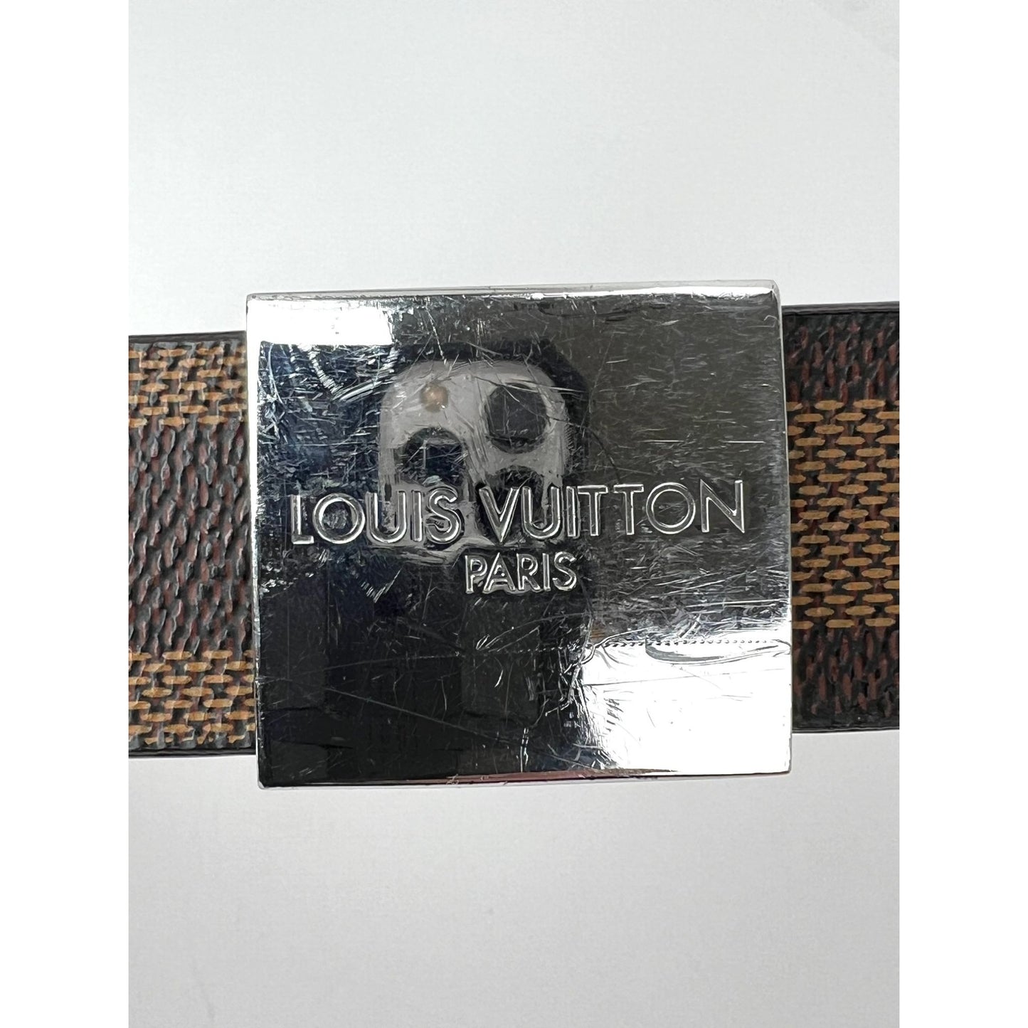 
                  
                    Louis Vuitton LV Inventeur Brown Damier Ebene Men's Belt 75/30
                  
                