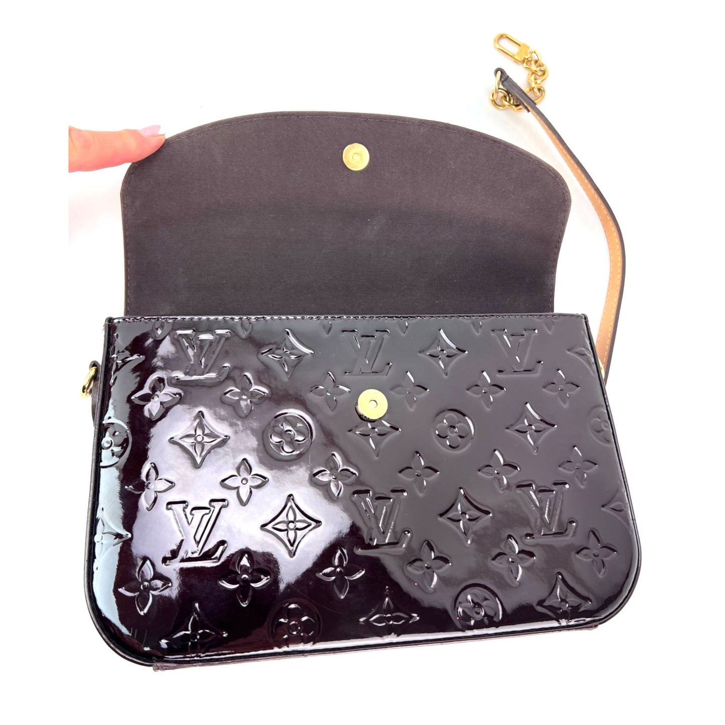 
                  
                    Louis Vuitton Vernis Rodeo Drive Amarante Patient Leather Shoulder Bag
                  
                