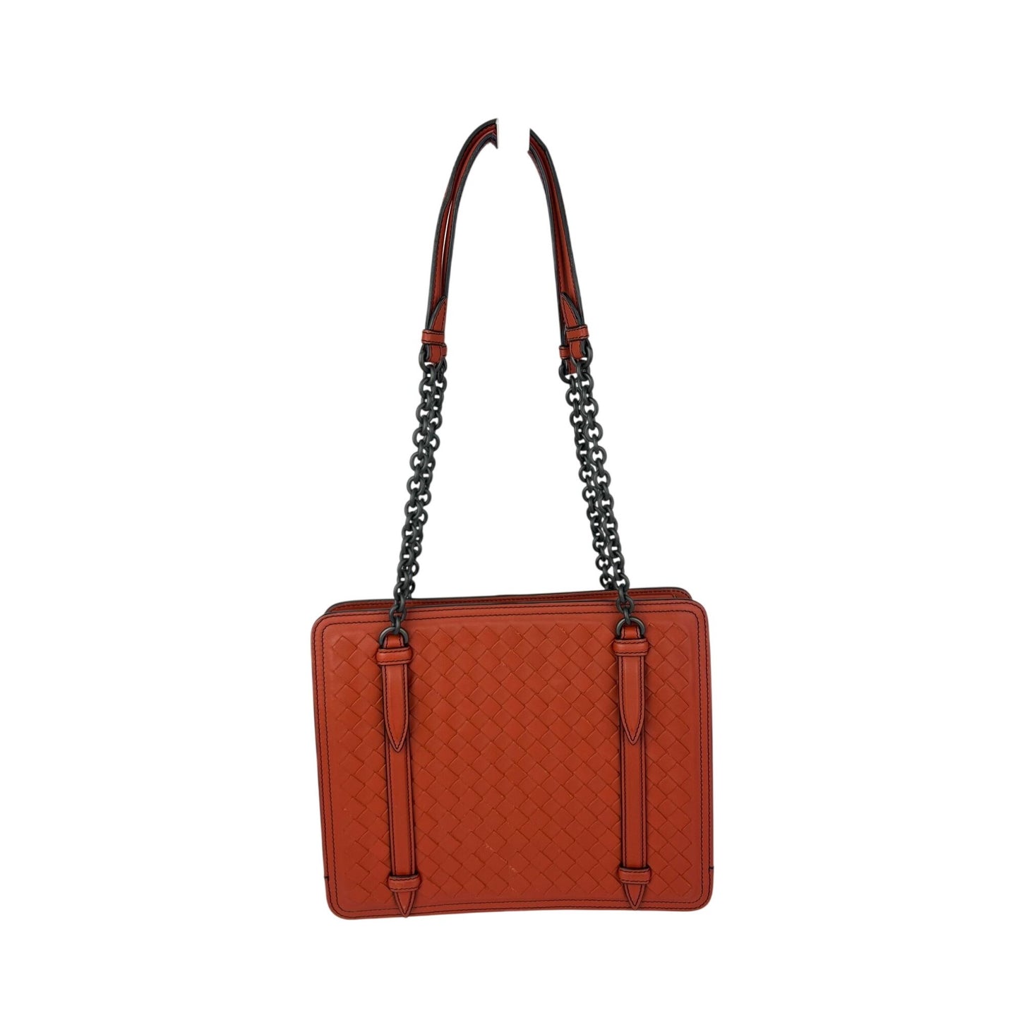 
                  
                    Bottega Veneta Nappa Intrecciato Chain Accordion Maple Shoulder Bag
                  
                