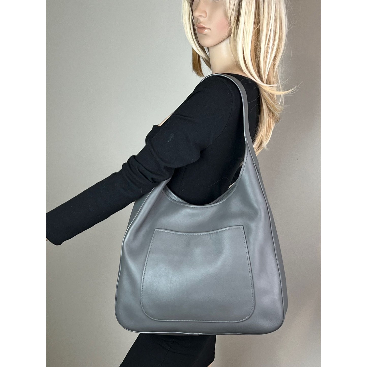
                  
                    Prada Vitello Daino grey Hobo Shoulder Bag
                  
                