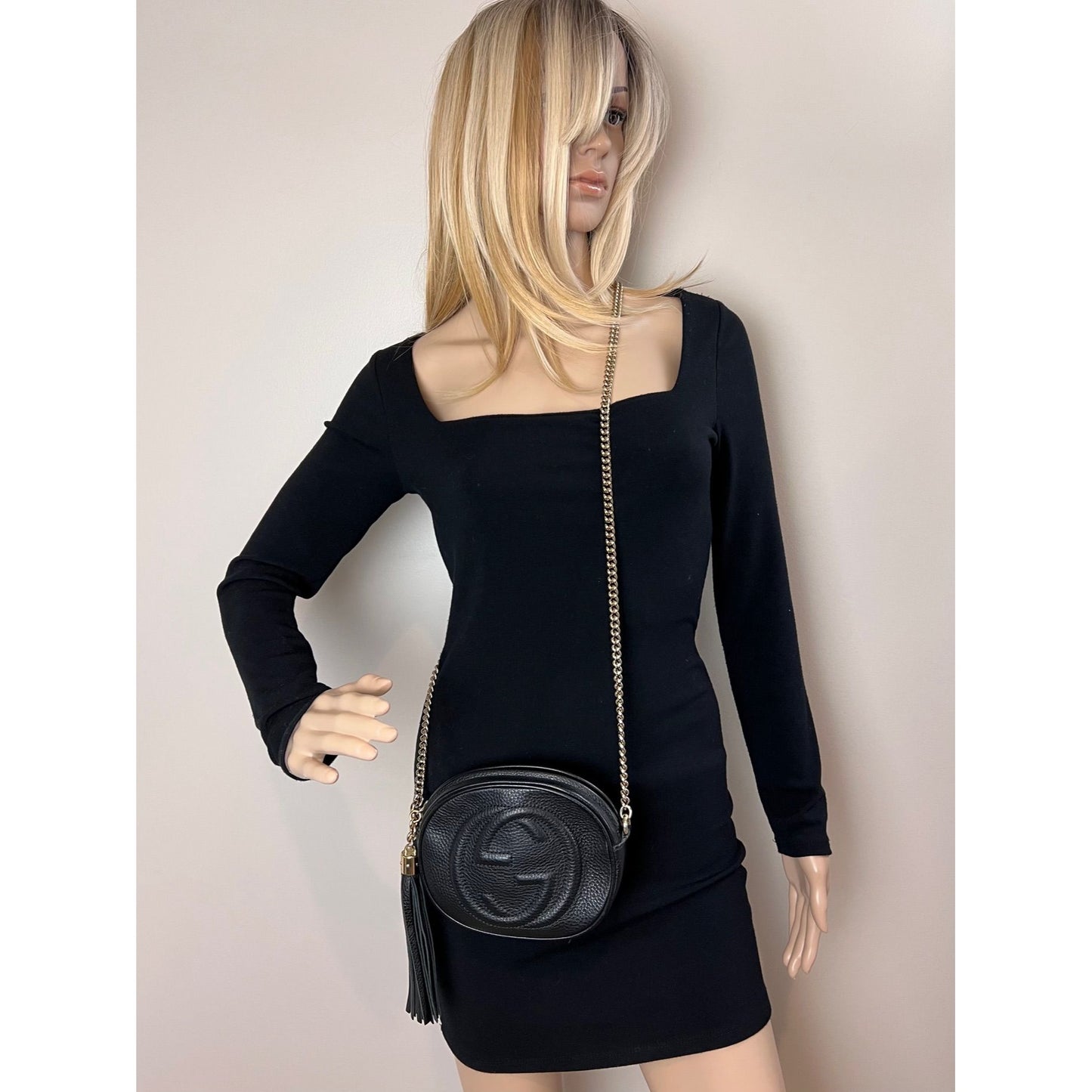 
                  
                    Gucci Mini Soho Black Leather Crossbody Bag
                  
                
