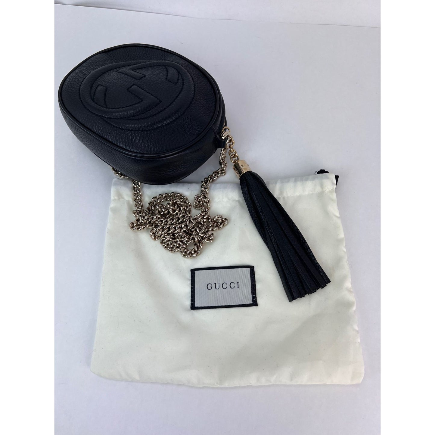 
                  
                    Gucci Mini Soho Black Leather Crossbody Bag
                  
                