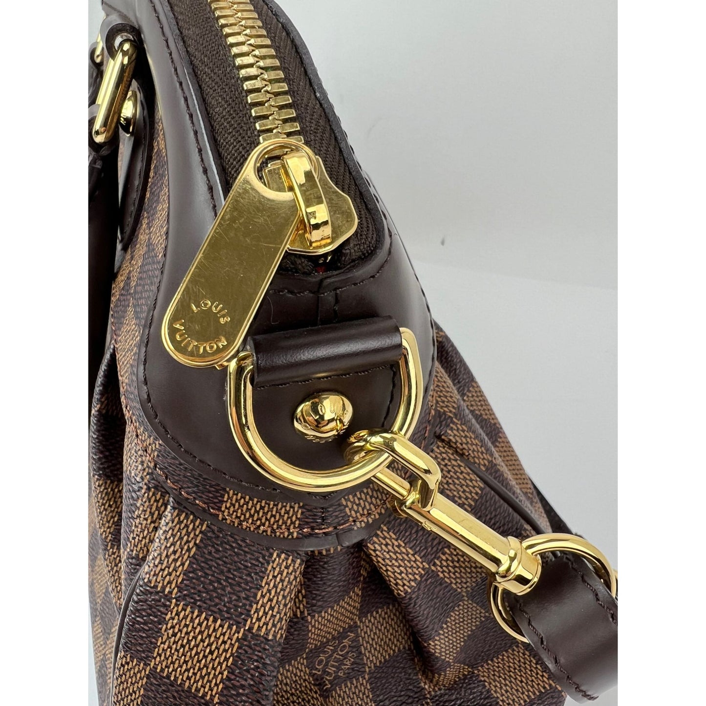 
                  
                    Louis Vuitton Trevi PM Damier Ebene Canvas Shoulder Hand Bag
                  
                