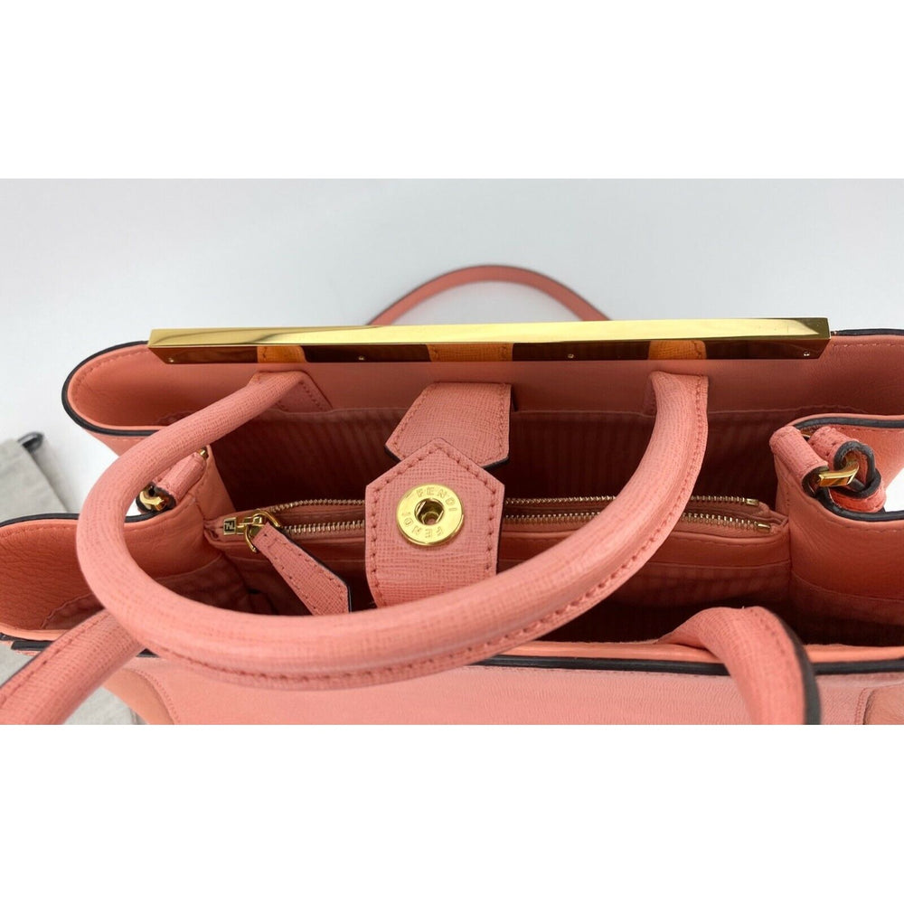 
                  
                    Fendi Vitello Elite Flamingo Petite 2Jours Tote Ecstasy Shoulder crossbody Bag
                  
                