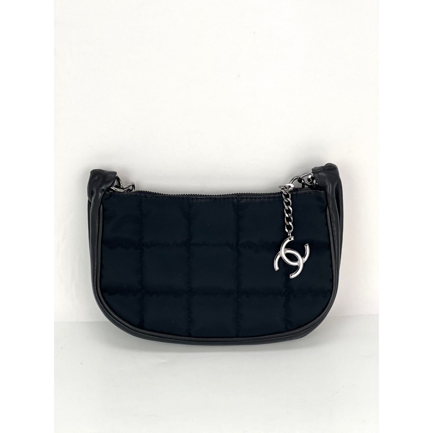 
                  
                    Chanel Black Chocolate Bar Nylon Pochette Bag
                  
                