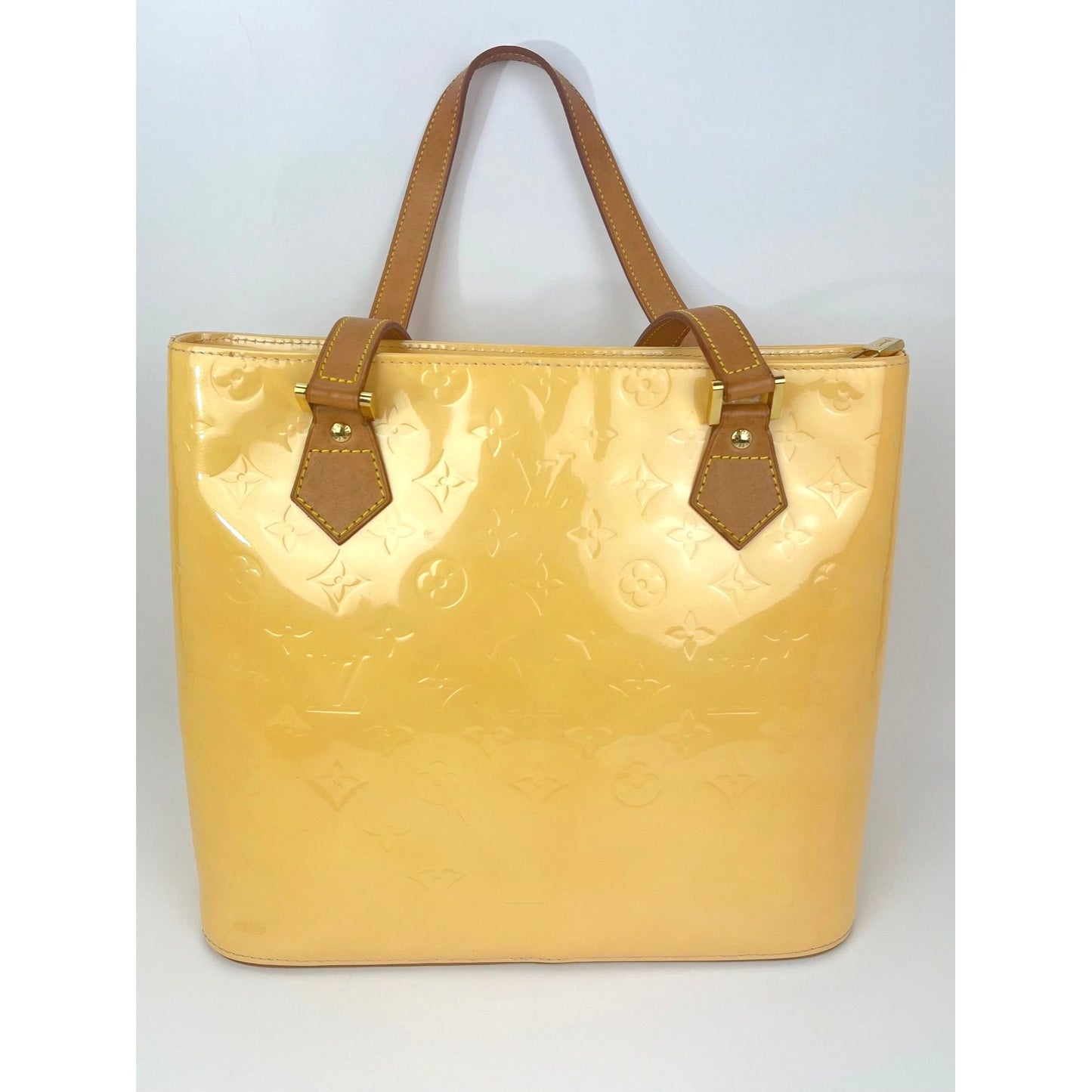 
                  
                    Louis Vuitton Vintage Houston Vernis Patent Leather Yellow Shoulder Bag
                  
                